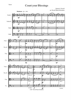 7 Songs of Glory for string quartet: Count your blessings by Robert Lowry, William Howard Doane, Charles Wesley, Jr., William Batchelder Bradbury, Charles Hutchinson Gabriel, Edwin Othello Excell, Daniel B. Towner