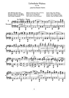 Love Song Waltzes, Op.52a: set completo by Johannes Brahms
