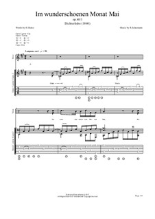 No.1 In Beautiful May: para voz e guitarra by Robert Schumann
