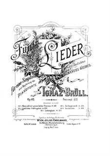 Five Songs, Op.62: Nr.3 Ländliches Frühlingslied by Ignaz Brüll