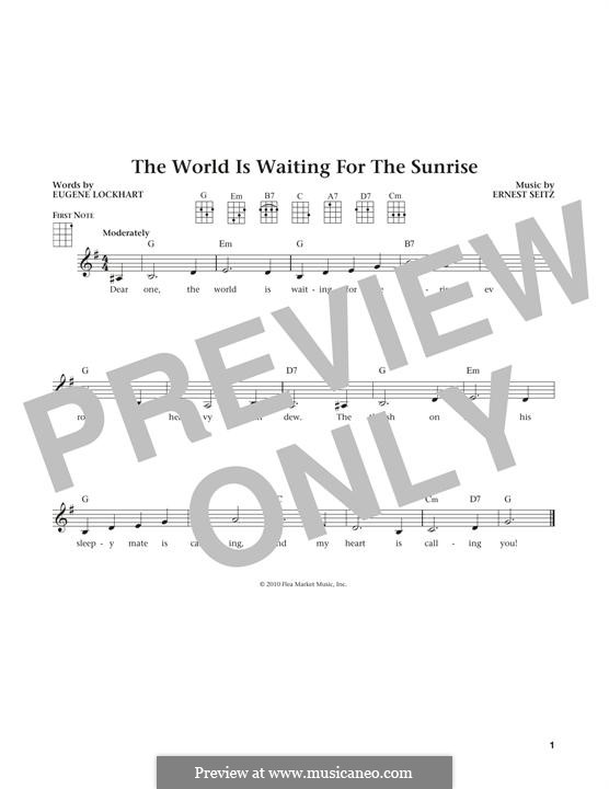The World is Waiting for the Sunrise: para ukulele by Ernest Seitz