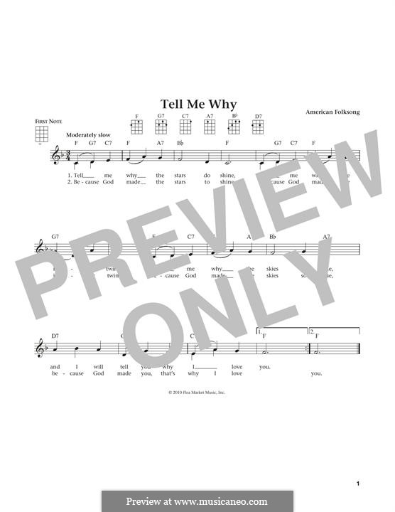 Tell Me Why: para ukulele by folklore