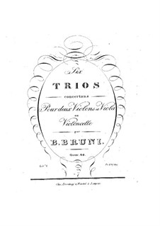 Six Trios for Two Violins and Viola, Op.36: Book I, No.4-6 by Antonio Bartolomeo Bruni