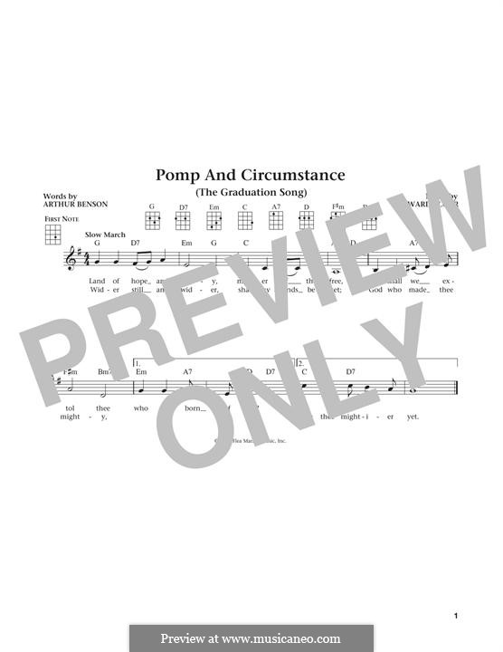 Pomp and Circumstance: para ukulele by Edward Elgar