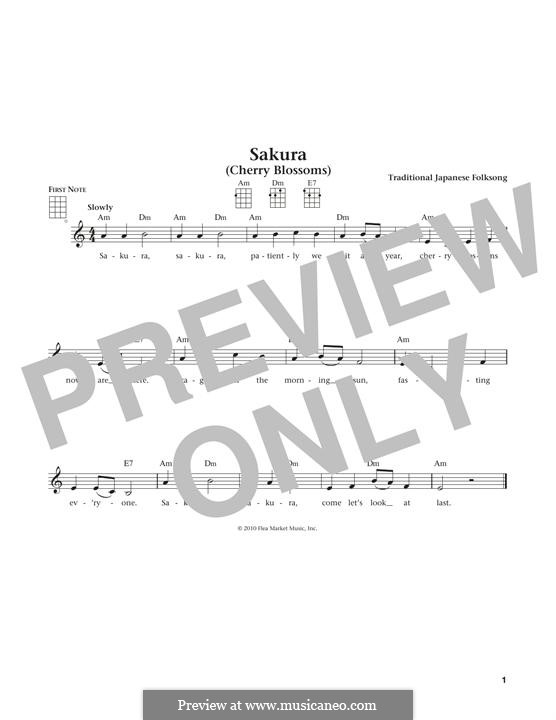 Sakura (Cherry Blossom): para ukulele by folklore
