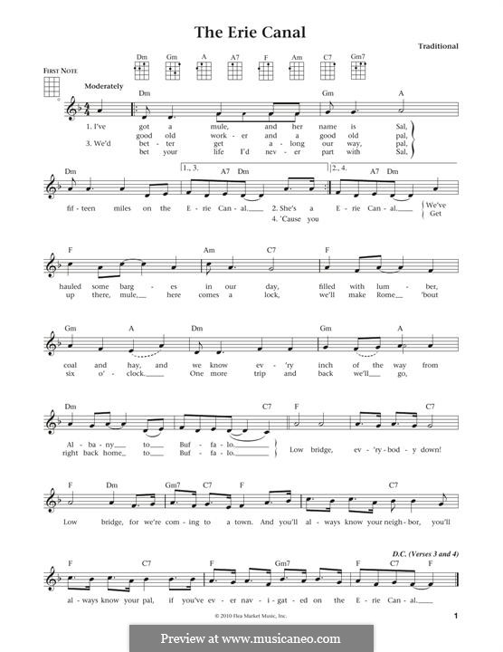 The Erie Canal: para ukulele by folklore