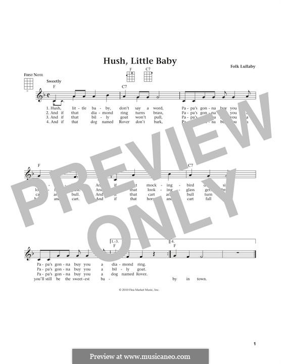Hush, Little Baby: para ukulele by folklore