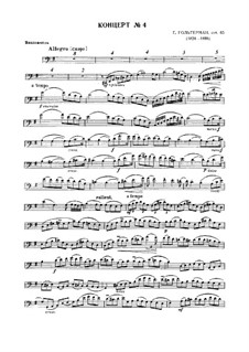 Cello Concerto No.4 in G Major, Op.65: parte Solo by Georg Goltermann