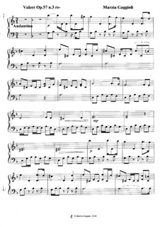 Valzers, Op.57: Valzer No.3 in Re Minore by Marzia Gaggioli