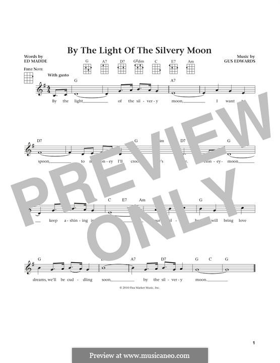 By the Light of the Silvery Moon: para ukulele by Gus Edwards