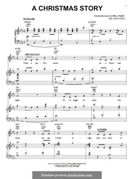 A Christmas Story: Para vocais e piano (ou Guitarra) by Justin Paul, Benj Pasek