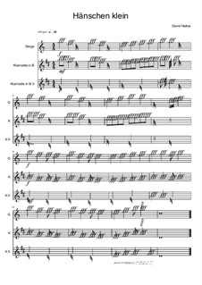 Hänschen klein: For violin and clarinet by Unknown (works before 1850)