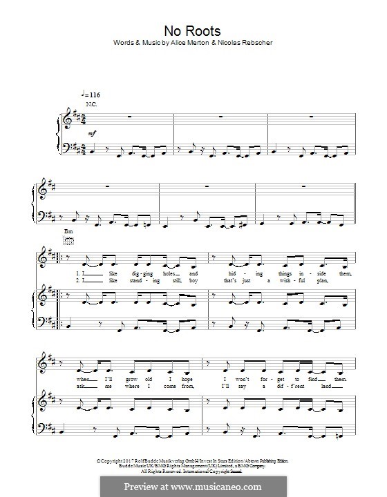 No Roots por A. Merton, N. Rebscher - Partituras on músicaNeo