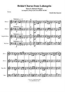 Bridal Chorus: Para quarteto double reed by Richard Wagner