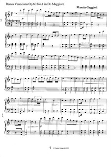 Danza Venezianas, Op.60: Danza Veneziana No.1 in Do Maggiore by Marzia Gaggioli