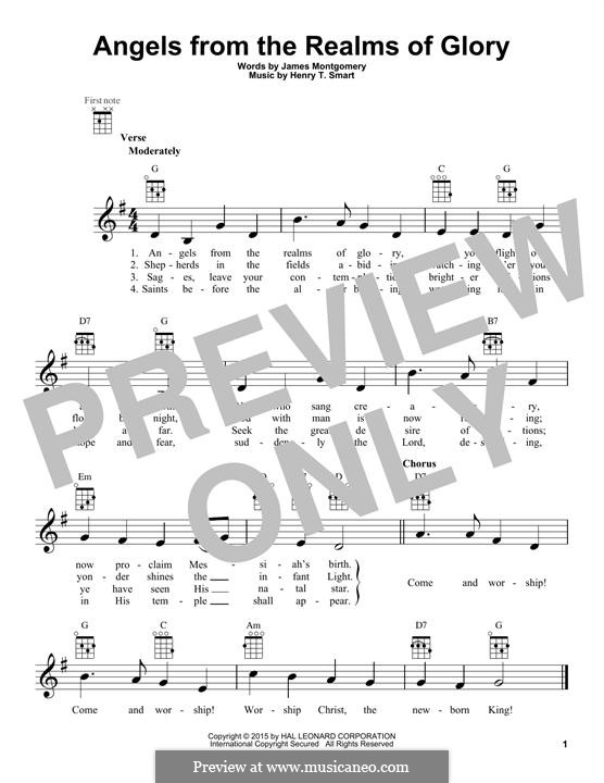 Angels, from the Realms of Glory: para ukulele by Henry Smart