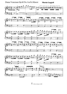 Danza Venezianas, Op.60: Danza Veneziana No.4 in Fa Minore by Marzia Gaggioli