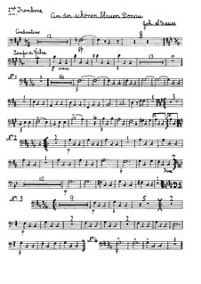 On the Beautiful Blue Danube, Op.314: Trombone II ad libitum part by Johann Strauss (Sohn)
