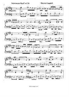 Intermezzos, Op.67: Intermezzo No.2 in Si Maggiore by Marzia Gaggioli
