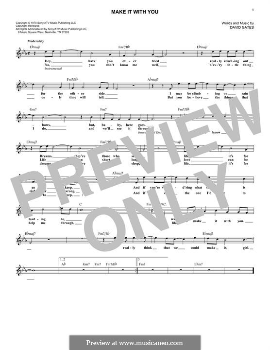 Make It with You (Bread): melodia by David Gates