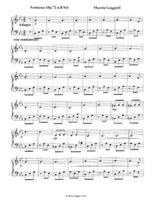 Notturnos, Op.72: Notturno No.8 in Sol Maggiore by Marzia Gaggioli