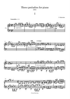 3 preludies for piano: 3 preludies for piano by Igor Haidenko