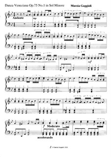 Danza Venezianas, Op.75: Danza Veneziana No.1 in Sol Minore by Marzia Gaggioli