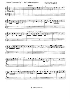 Danza Venezianas, Op.75: Danza Veneziana No.2 in Do Maggiore by Marzia Gaggioli