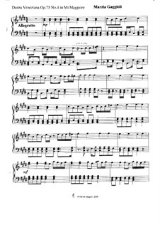 Danza Venezianas, Op.75: Danza Veneziana No.4 in Mi Maggiore by Marzia Gaggioli
