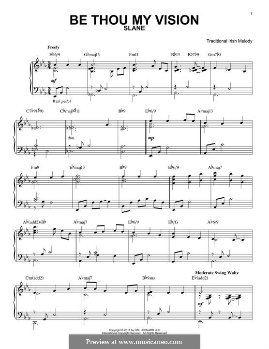 Be Thou My Vision (Printable scores) por folklore - Partituras on músicaNeo