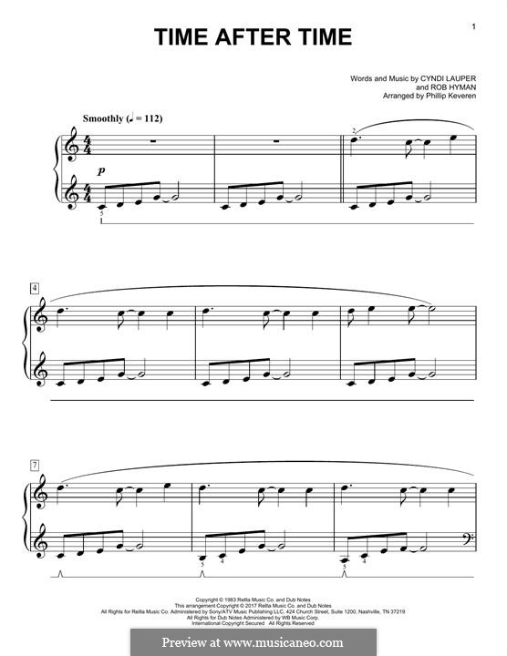 Time after Time: Para Piano by Cyndi Lauper, Robert Hyman