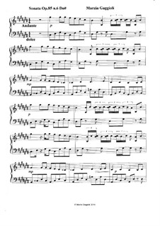 Sonatas, Op.85: Sonata No.6 in Do Diesis Maggiore by Marzia Gaggioli