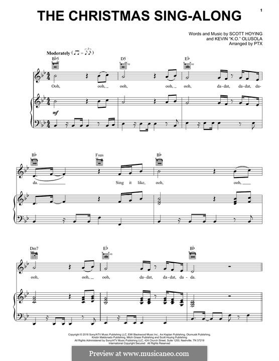 The Christmas Sing-Along (Pentatonix): Para vocais e piano (ou Guitarra) by Scott Hoying, Kevin Olusola