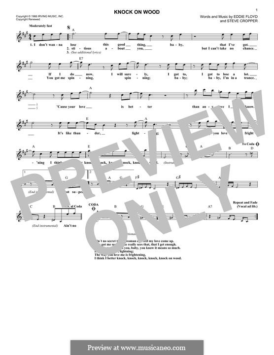 Knock on Wood por E. Floyd, S. Cropper Partituras on músicaNeo
