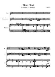 Ensemble version: For flute, clarinet and piano by Franz Xaver Gruber