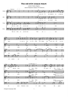 Hoc est enim corpus meum: For SATB choir (french version) by David W Solomons