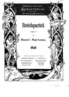 String Quartet No.1 in D Flat Major, Op.5: violino parte I by Henri Marteau