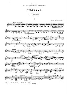 String Quartet No.1 in D Flat Major, Op.5: violino parte II by Henri Marteau