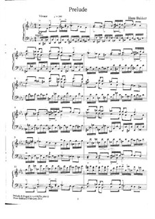 Prelude and Fugue in C minor for piano (10): Prelude and Fugue in C minor for piano (10) by Hans Bakker