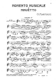 Musical Moment and Minuet: violino parte II by Giuseppe Martucci