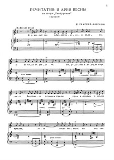 The Snow Maiden: aria by Nikolai Rimsky-Korsakov