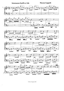 Intermezzos, Op.89: Intermezzo No.1 in Si Bemolle Maggiore by Marzia Gaggioli