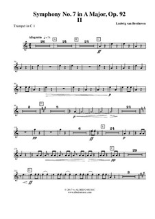 Movement II: Trumpete em C 1 (parte transposta) by Ludwig van Beethoven