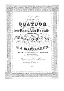 String Quartet No.2 in F Major, Op.54: violino parte I by George Alexander Macfarren