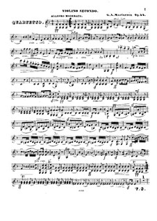 String Quartet No.2 in F Major, Op.54: violino parte II by George Alexander Macfarren