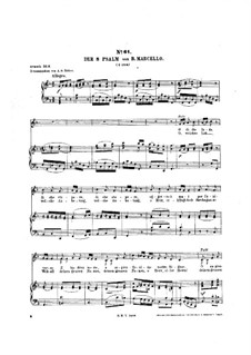 Psalms: Psalm No.8, piano-vocal score by Benedetto Marcello