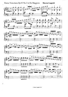 Danza Venezianas, Op.92: Danza Veneziana No.2 in Do Maggiore by Marzia Gaggioli