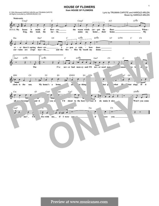 House of Flowers por H. Arlen Partituras on músicaNeo