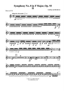 Movement II: Horn in F 2 (transposed part) by Ludwig van Beethoven
