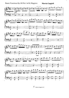 Danza Venezianas, Op.100: Danza Veneziana No.1 in Re Maggiore by Marzia Gaggioli